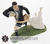 "Love Match" - Humorous Cake Topper for Wedding Celebrations