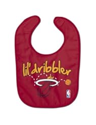 Apparel: NBA Basketball Full Color Mesh Baby Bibs (Miami Heat Lil Dribbler)