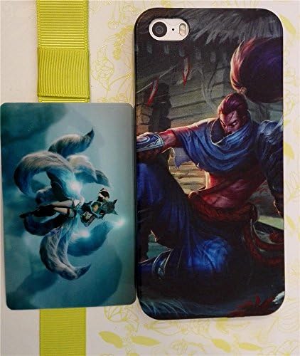 League of Legends IPhone 5/5S Black Case Yasuo Include A Card Mobile Phone Protection Shell For Apple Pay in Gift Box.