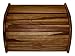Mountain Woods Large Acacia Wooden Bamboo Bread Box | Storage Container Box with Rolltop Lid for Kitchen - 15.875