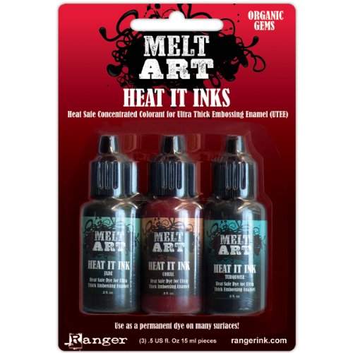 Ranger SUD321-13 Melt Art Heat It Dye Inks, Organic Gems