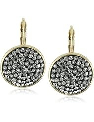 RAIN Round Crystal and Gold Drop Earrings