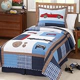 Cars Twin Quilt and Sham by Pem America