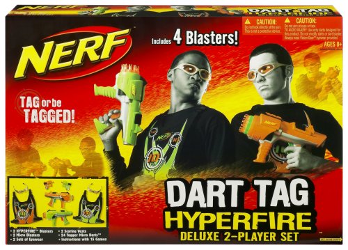 Nerf Dart Tag Hyperfire Deluxe 2 Player Blaster Set