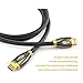 FARSTRIDER® 6 Feet (1.8 Meters) HDMI v2.0/1.4a HDMI Cable Ultra High Speed, Support 3D 2160P, HD 4k, Ultra HD, PS4 SKY, Ethernet Function, Audio Return Channel,Ultra-high Speed Lossless Audio and Video Transmission, Zinc Metal Alloy Shielding Shell, 24K Gold Connector, Durable PVC Jacket and Nylon Mesh Braid, Type Male A to Type Male A, Gun Black/Yellow - Latest Specification