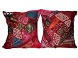 Indian Gift Idea- 2 Rose India Decor Beaded Pillow Cotton Cushion Case 16x16 Free Shipping