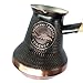 Handmade Armenian Coffee Pot Maker (12 Fl Oz) Copper Jazva Ararat Turkish Arabic Greek Cezve Jezve Ibrik Turka Jazzve Jazve Wooden Handle