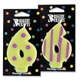 Number 6 Birthday Candle Stripes or Dots