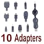 Universal USB Mobile Cell Phone Charger 10 Adapter Kit