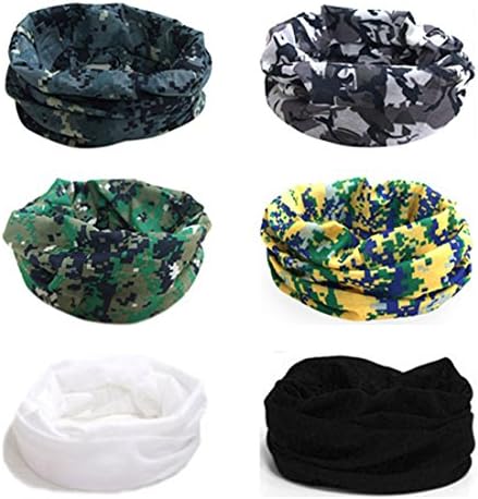 Bundle Military Bandana 6 pack Seamless Style Headwear Scarf Wrap camo army cap - Mixed Sets(6 set Choices) (style 5)