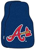 Major League Baseball Atlanta Braves 2-piece Carpeted Car Mats 18"x27"