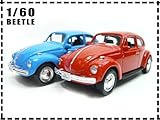 1/60■クラシック ビートル 赤青２台■フォルクスワーゲン■ミニカー/おもちゃ/男の子/車