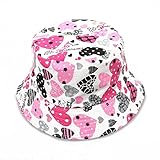 ベビー用ハット つば広 赤ちゃんキャップ サファリハット キッズ 帽子 子供サンバイザー フィッシャーマンハット 花柄 女の子 男の子 男女児 日焼け (パターン4)