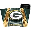 NFL Football Team Logo Football Field 16 Ounce Acrylic Travel Tumbler Glass - Green Bay Packers