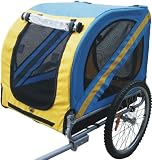 FAH02 blau/gelb HUNDE-Fahrradanhaenger
