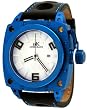 Adee Kaye #AK7271-MIPBU71 Men's Blue IP Stainless Steel White Dial Oversized Quartz Watch