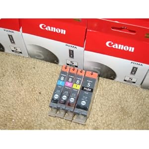 Genuine Original OEM Canon 4 Ink Cartridge (1 Set) for PIXMA IP3300 IP3500 MP510 MP520 MX700 Printer - Actual Real Authentic Canon Tank