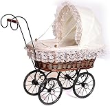 Korb-Puppenwagen Antik - 