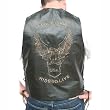 Motorcycle Vests - Leather Motorcycle Vest with Eagle MV3090