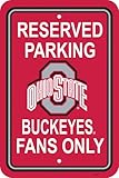 NCAA Ohio State Buckeyes 12-by-18 inch Plastic Parking Sign