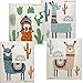Mixed Llama Set of 4 Cloths Swedish Dishcloths (One of Each Design) | ECO Friendly Sponge Cloth | Paper Towel Replacement