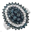 Ring With 2.00ctw Genuine Diamonds Beautifully Crafted in 14K White Gold. Total item weight 5.5g (Size 10)
