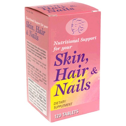 Nature's Bounty Nutritional Supplement for Skin/Hair and Nails, Tablets, 120-Count Bottles  (Pack of 2)