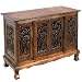 EXP Handmade Asian furniture-39" Bamboo Forest Storage Cabinet / Sideboard Buffet - Rich Dark Finish