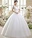 Eyekepper Double Shoulder Floor Length Bridal Gown Wedding Dress Custom Size