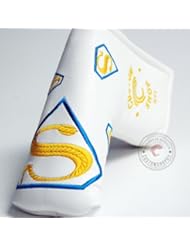 Sports: CustomShop_C911 Golf Putter Headcover fits Scotty Cameron / Ping-Superman [White/Blue/Yellow] - CustomShop_C911