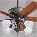 Emerson CF759WB 52 Ceiling Fan Designer Remote Weathered Bronze & 5 Teak/Natural Pine Reversible Blades