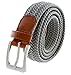 Women's Stretch Belt Braided Elastic Stretch Belt Casual Weave Canvas Fabric Woven Belt 1-3/8