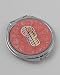 Flip Flop Silver Jeweled Crystal Make Up Compact Mirror
