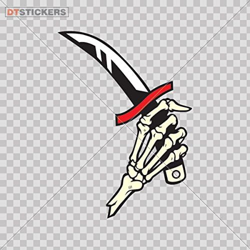 Vinyl Stickers Decal Skeleton Hand With Naif For Helmet waterproof haunted afterlife fog terrified (24 X 17,2 Inches) Fully Waterproof Printed vinyl sticker