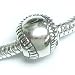 Sterling Silver Baseball Bead Charm for European Bead Charm Bracelets