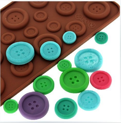 Best Buy! Luxbon Fastener Shape Candy/Ice/Cake/Chocolate/Sugar Craft Fondant Mold/Tray Silicone Deco...