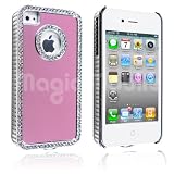 Hot Luxury Crystal Diamond Case Cover For iPhone 4 4S Light Pink / Silver Rhinestone s*Gratis Stylus*