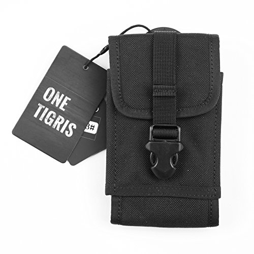 OneTigris MOLLE Tactical Smartphone Pouch for iPhone6 iPhone6 Plus and Galaxy Note (Black)