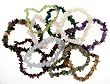 Set of 11 Chip Bracelets - Tourmaline, Rose Quartz, White Sea Shell, Picture Jasper, Peridot, Tiger Eye, Amethyst, Rhodolite Garnet, Malachite, Blue Lace Agate, Russian Jade
