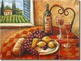 Tuscan Luncheon by Joanne Morris - Artwork On Tile Ceramic Mural 18