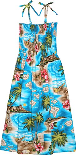 RJC Women's Tropical Island Escape Hawaiian Smocked Sundress
