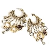 Sweet Romance Hoop Charm Earrings