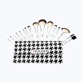 FASH UK 2011 Series Cosmetic Brush Set with Faux Leather Pouch, Goat and Horse, 16-Piece