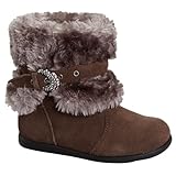 モモ グロウ 幼児/キッズ用「マディー」ブラウン レザー ブーツ ネイビー 米国幼児用サイズ8 M (インポート)