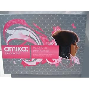 AMIKA PINK SET CERAMIC 1.5 FLAT IRON + 13 MM CURLING IRON AMICA by 