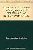 Methods for the analysis of magnesium and magnesium alloys