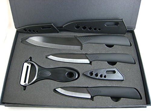 Ultra Sharp Ceramic Knife Set 3"+ 4"+ 6" +Peeler Kitchen Cutlery Knives Freeship