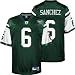 Men's Mark Sanchez #6 New York Jets NFL Premier Football Jersey by Reebok (Green-White)(Size=XXX-LARGE)
