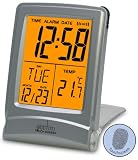 Acctim 13057 Travel Touchscreen Alarm Clock, Silver