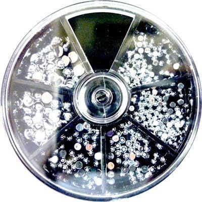 [Nail Labo] Acrylic Round Stones Silver SVP-10 by Nail Labo